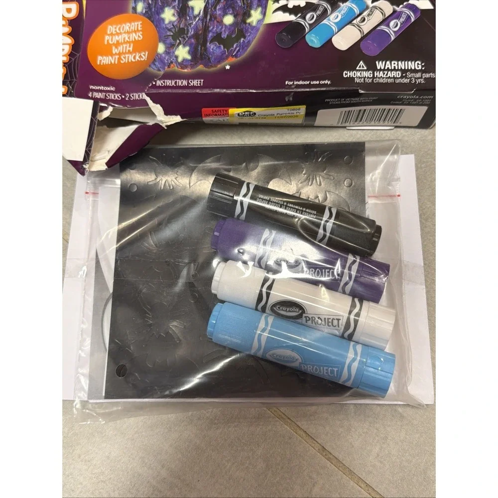 Crayola   Pumpkin Painting Kit Halloween Decorate Pumpkins With Paint Sticks